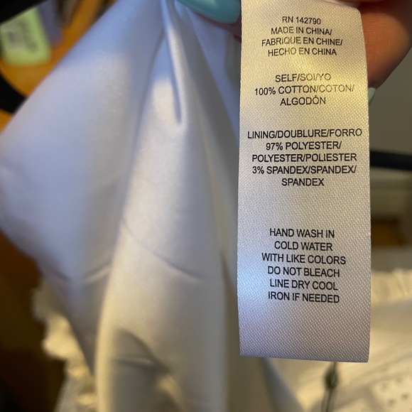 White NTW Off the Shoulder Cotton Shirt - Picture 6 of 7